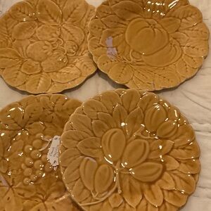 4 French dessert plates